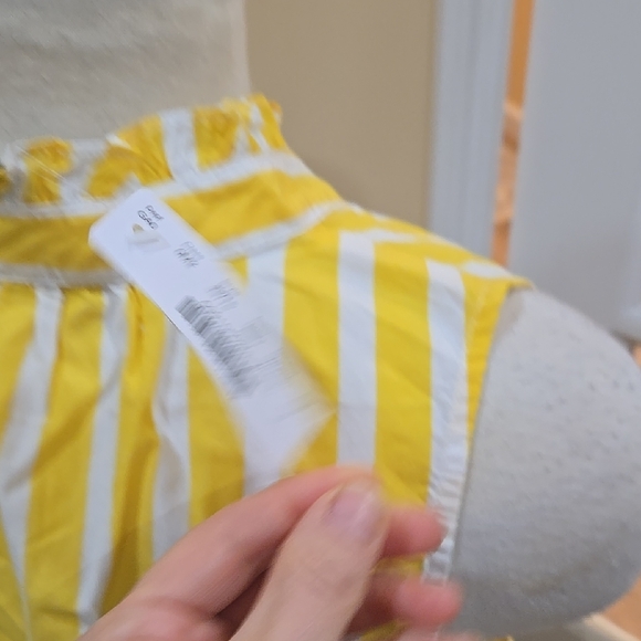 NWT JCREW Yellow and White Sleeveless Blouse! - Picture 5 of 6